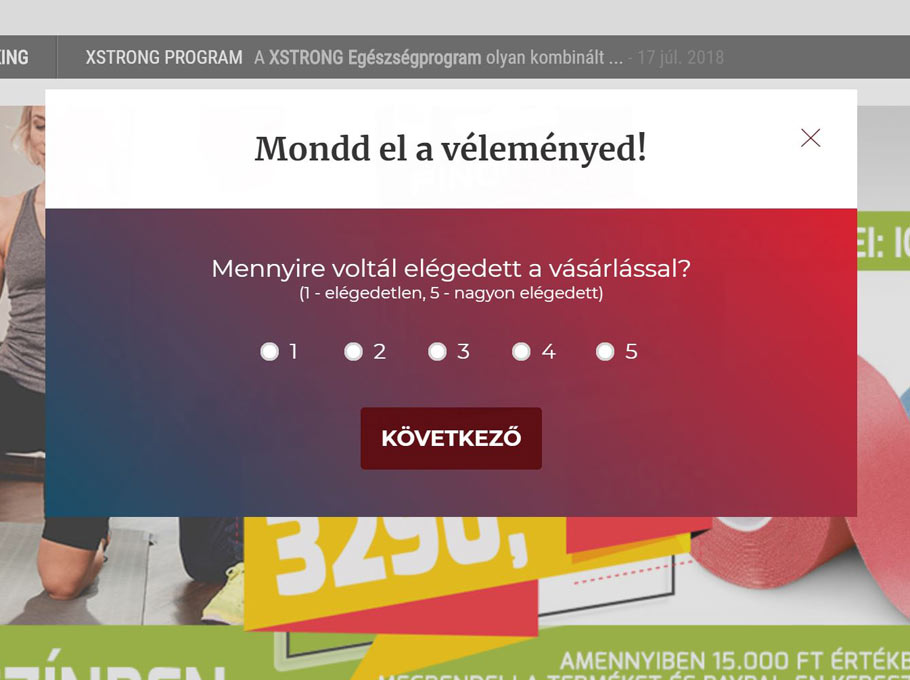 Promóciók vásárlást követően