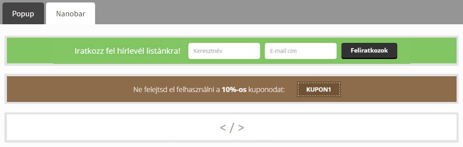 Egyedi HTML nanobar