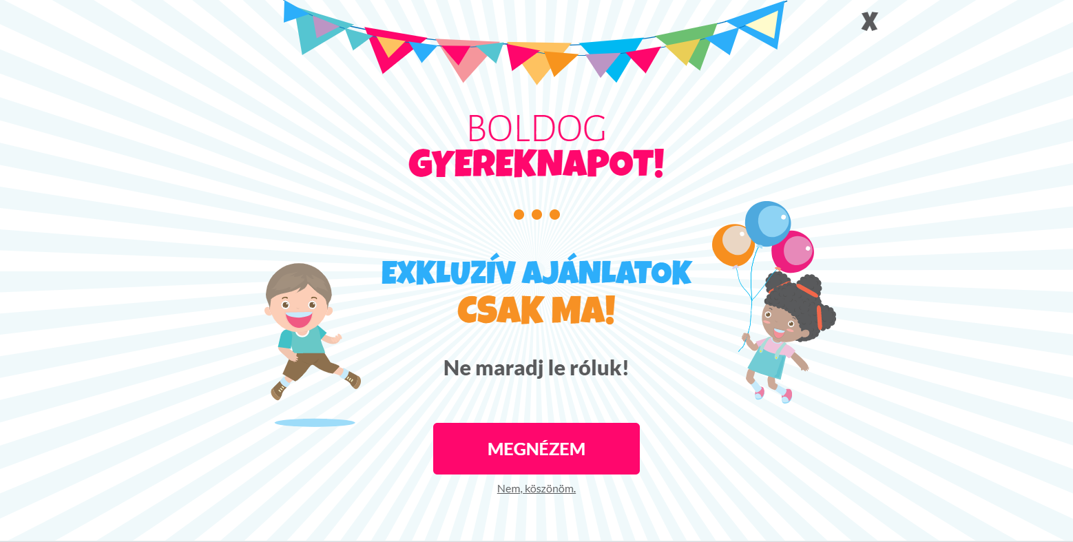 gyereknapi popup