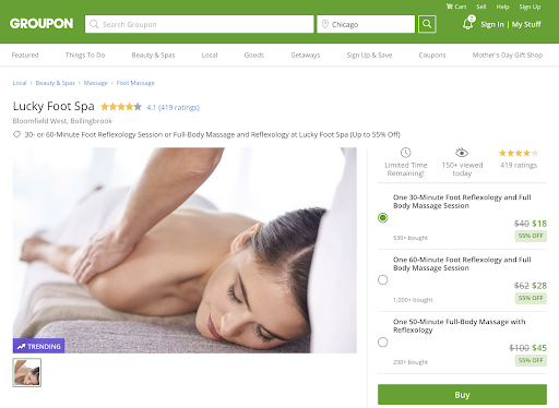 Groupon sürgősség érzet keltél