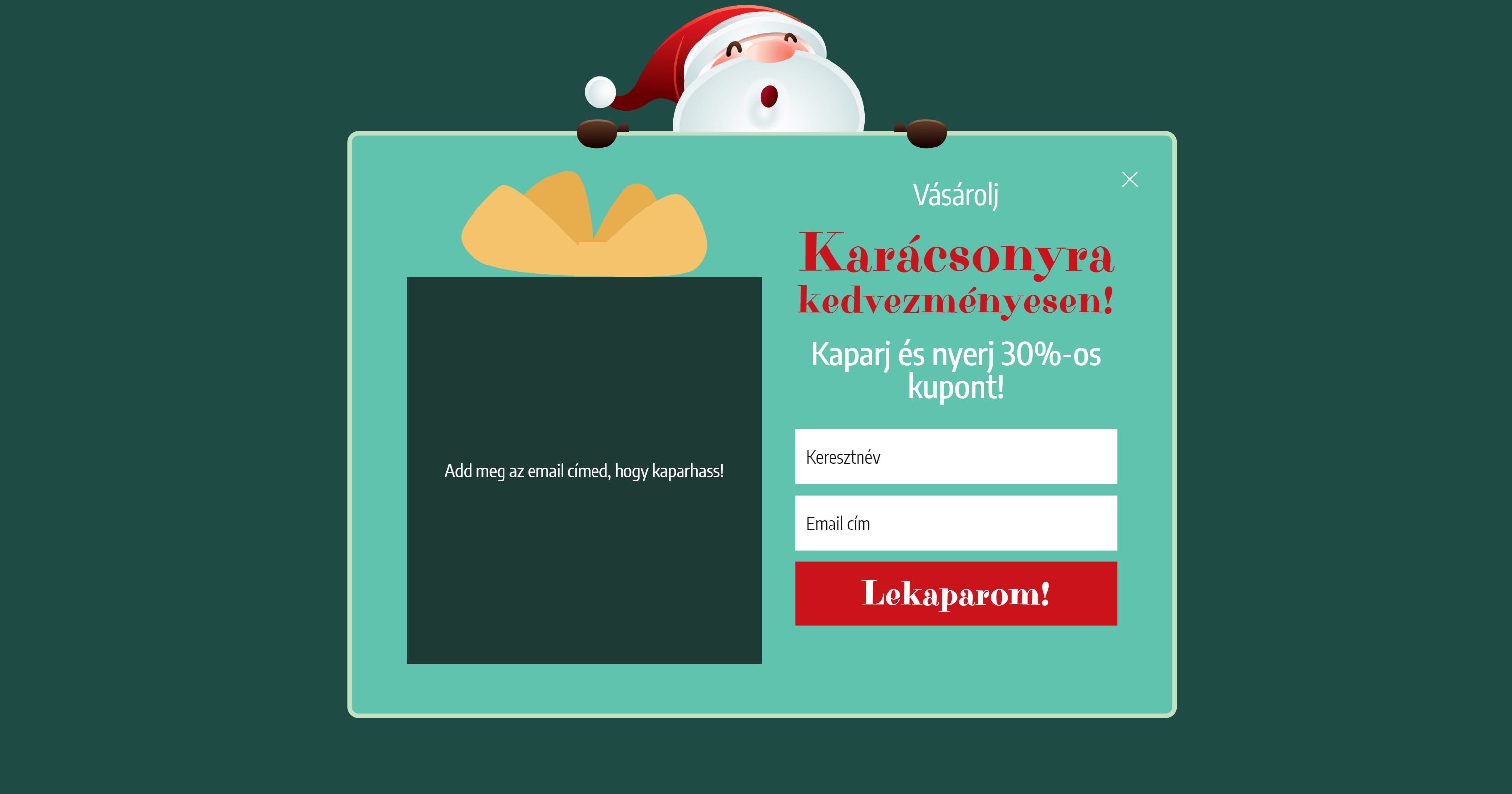 karácsonyi popup