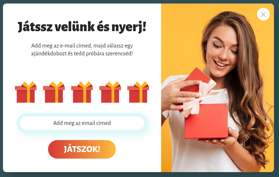 Ajándékválasztó popup