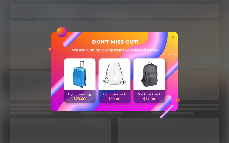 bag personalized offer