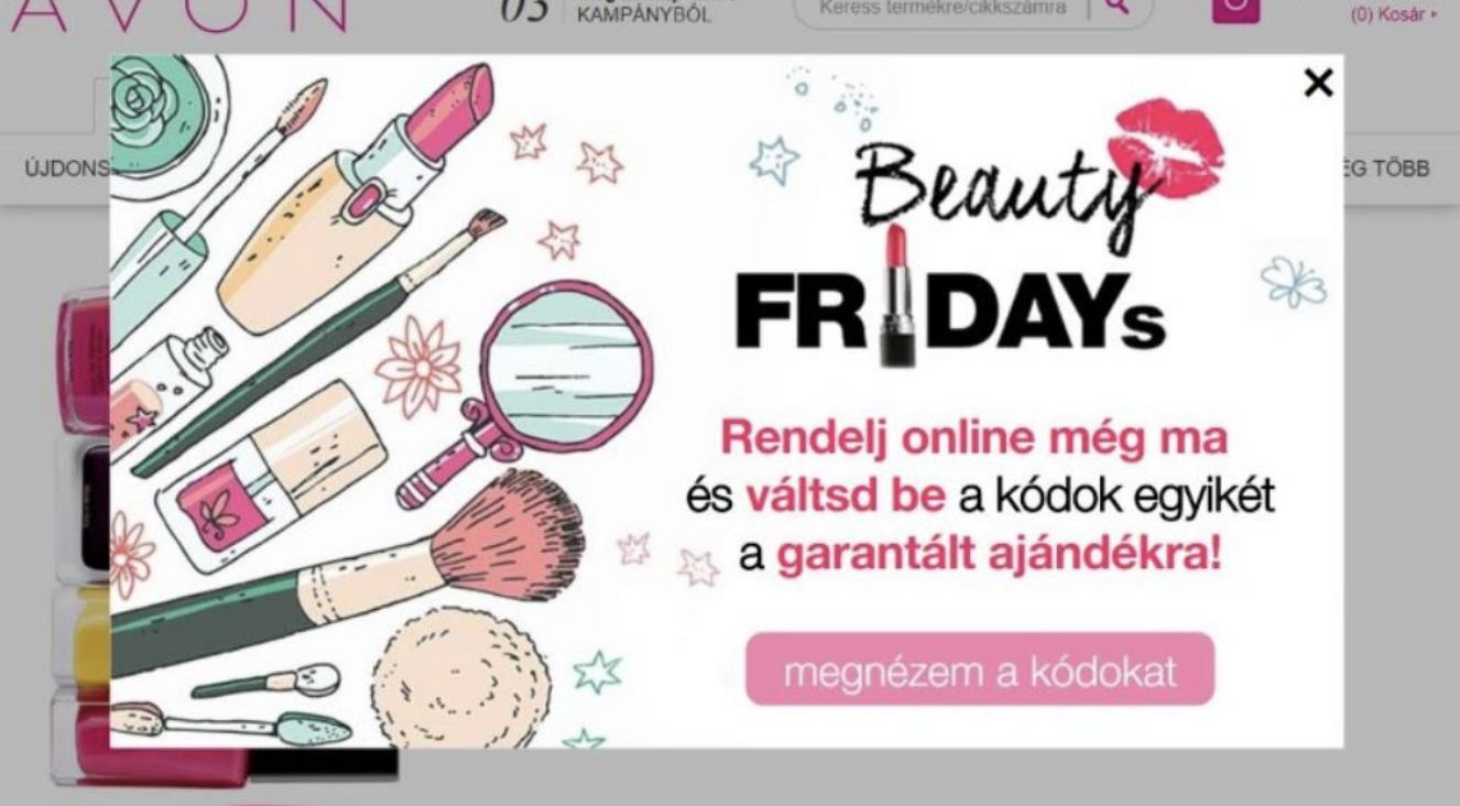 AVON Beauty Fridays popup