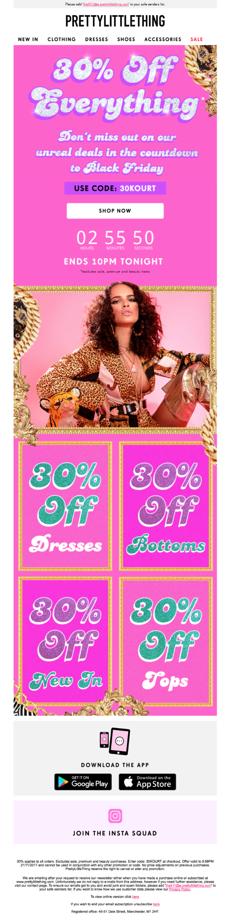 Promoting Black Friday discounts in email