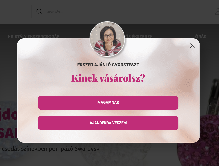 Új látogatók konverziós rátájának növelése egy választást segítő popuppal