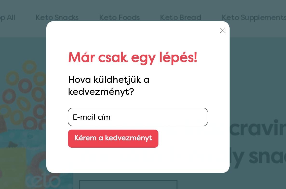 email feliratkozó gyűjtő popup