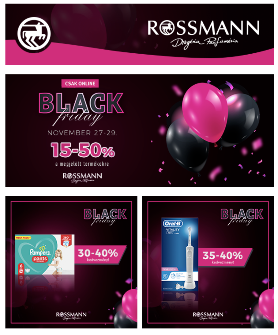 Rossmann Black Friday email példa